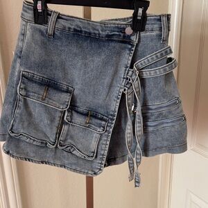 Denim Women's Shorts with Pockets